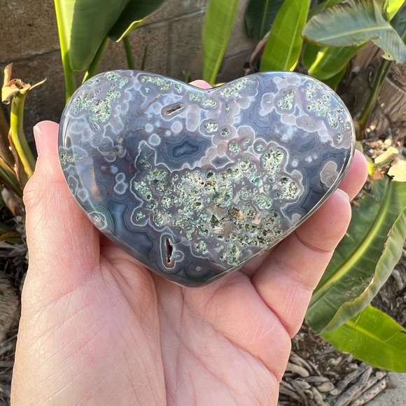 Ametrine Crystal Heart Amethyst Citrine & Black Hematite - Picture 4 of 11